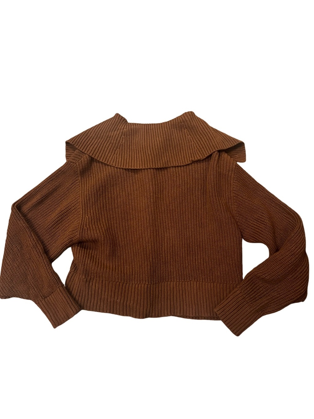 Sézane Tim Cardigan in Chestnut Brown - Picture 6 of 7